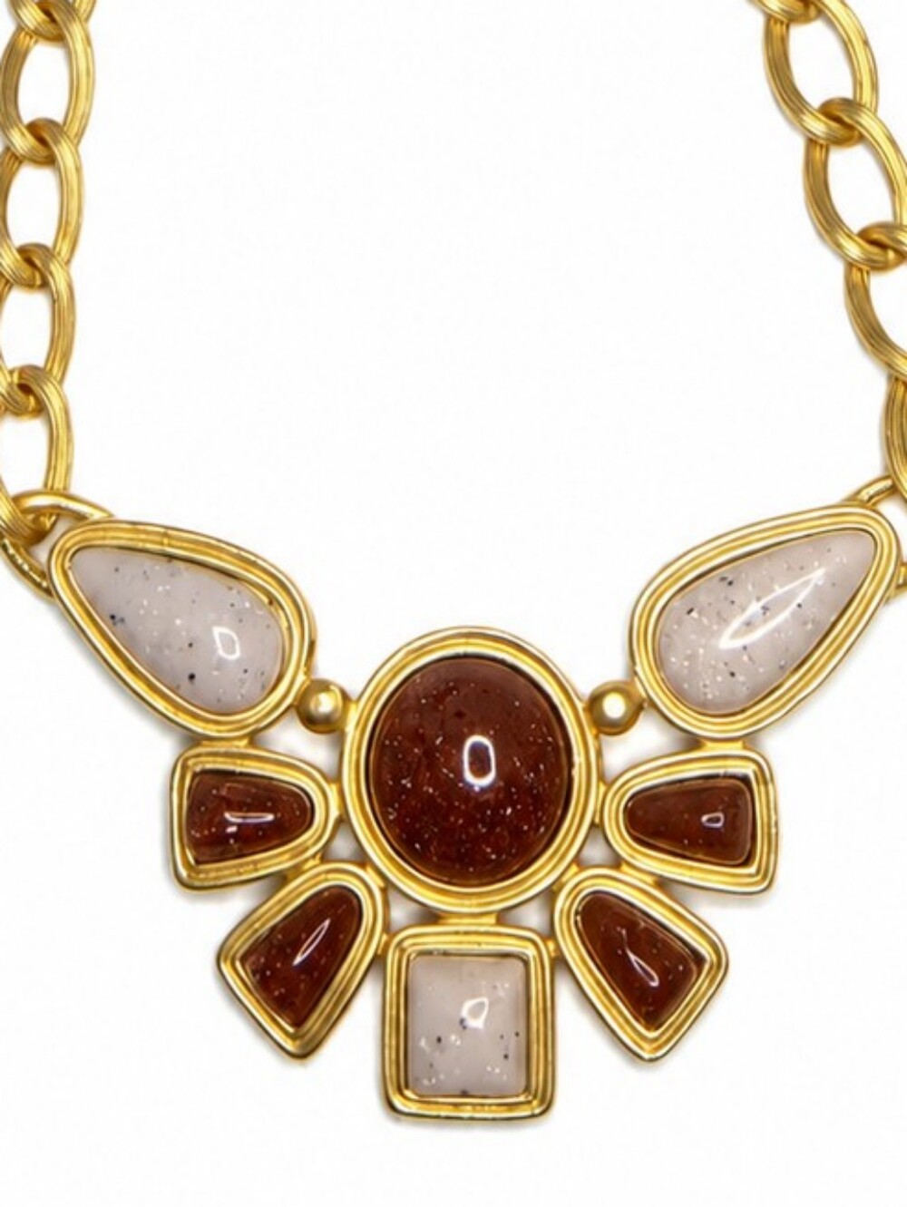 Vintage 1992 Avon Desert Sands Egyptian Style Gold Tone Necklace - Picture 5 of 8